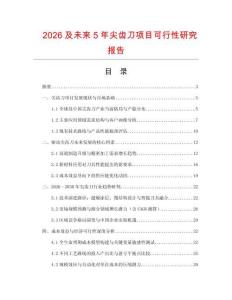 2026及未來(lái)5年尖齒刀項(xiàng)目可行性研究報(bào)告