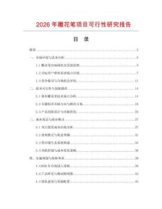 2026年雕花笔项目可行性研究报告