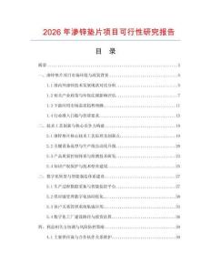 2026年滲鋅墊片項(xiàng)目可行性研究報(bào)告