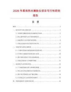 2026年柔和熱光嫩膚儀項目可行性研究報告