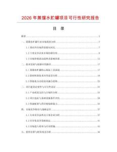 2026年蒸餾水貯罐項(xiàng)目可行性研究報(bào)告