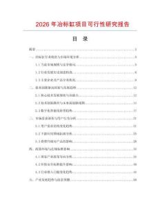 2026年冶標(biāo)缸項(xiàng)目可行性研究報(bào)告