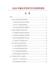 2026年磁元件項(xiàng)目可行性研究報(bào)告