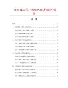2026年中國小齒輪市場調(diào)查研究報告