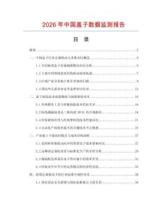 2026年中國蓋子數據監測報告