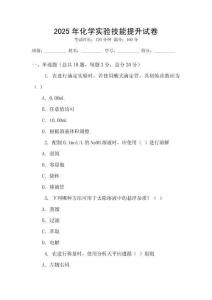 2025年化學實驗技能提升試卷