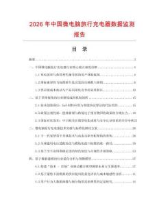 2026年中國微電腦旅行充電器數(shù)據(jù)監(jiān)測報告