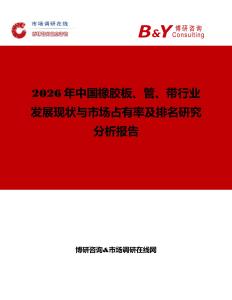 2026年中國(guó)橡膠板、管、帶行業(yè)發(fā)展現(xiàn)狀與市場(chǎng)占有率及排名研究分析報(bào)告