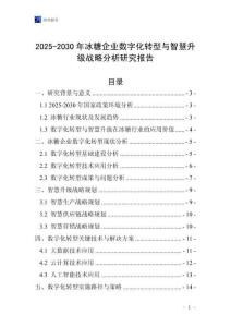 2025-2030年冰糖企業數字化轉型與智慧升級戰略分析研究報告