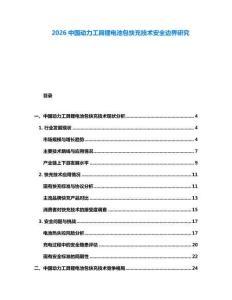 2026中國動力工具鋰電池包快充技術安全邊界研究