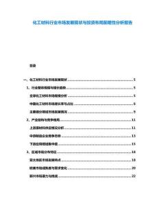 化工材料行業(yè)市場(chǎng)發(fā)展現(xiàn)狀與投資布局前瞻性分析報(bào)告
