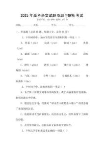 2025年高考語(yǔ)文試題預(yù)測(cè)與解析考試