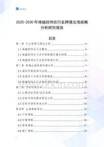 2025-2030年地磁经纬仪行业跨境出海战略分析研究报告