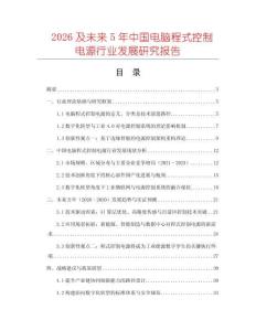2026及未來5年中國電腦程式控制電源行業發展研究報告