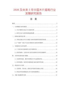 2026及未来5年中国木片描笔行业发展研究报告