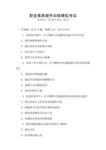 職業素養提升訓練模擬考試