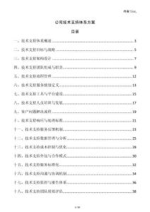 公司技術(shù)支持體系方案