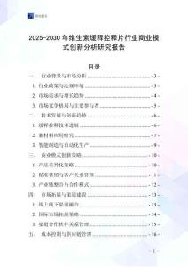 2025-2030年維生素緩釋控釋片行業商業模式創新分析研究報告
