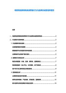 母嬰用品跨境電商消費者行為與品牌忠誠度培養報告