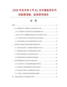 2026年及未來5年EL冷光鍵盤項(xiàng)目市場數(shù)據(jù)調(diào)查、監(jiān)測研究報(bào)告