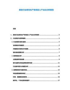 美妝行業(yè)柔性生產(chǎn)系統(tǒng)投入產(chǎn)出比分析報告