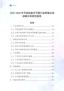 2025-2030年平板電腦手寫筆行業跨境出海戰略分析研究報告