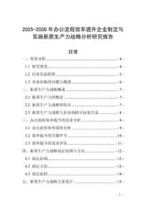 2025-2030年辦公流程效率提升企業(yè)制定與實施新質(zhì)生產(chǎn)力戰(zhàn)略分析研究報告