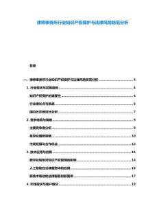律師事務(wù)所行業(yè)知識(shí)產(chǎn)權(quán)保護(hù)與法律風(fēng)險(xiǎn)防范分析