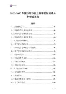 2025-2030年圓珠筆芯行業數字營銷策略分析研究報告