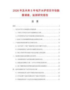 2026年及未來5年電開水爐項目市場數據調查、監測研究報告