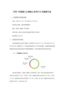2025年度建设工程施工合同纠纷大数据分析报告