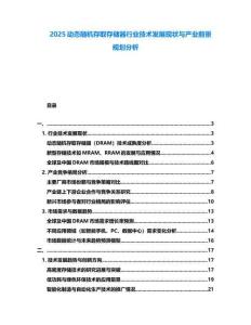 2025动态随机存取存储器行业技术发展现状与产业前景规划分析