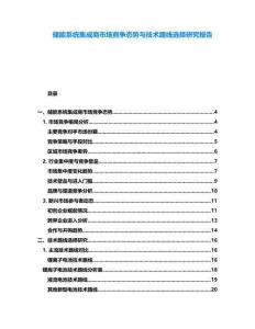 儲能系統集成商市場競爭態勢與技術路線選擇研究報告