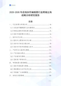 2025-2030年在線協作編輯器行業跨境出海戰略分析研究報告