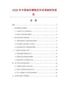 2026年中国袖珍擦鞋机市场调查研究报告