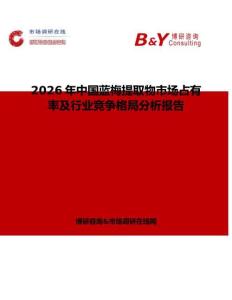 2026年中國藍梅提取物市場占有率及行業(yè)競爭格局分析報告