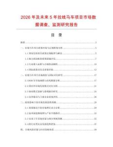 2026年及未來5年拉線馬車項目市場數(shù)據調查、監(jiān)測研究報告