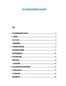 防火防蛀復合板材配方優化實驗