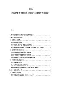 2025-2030智慧城市建設項目規劃與發展趨勢研究報告