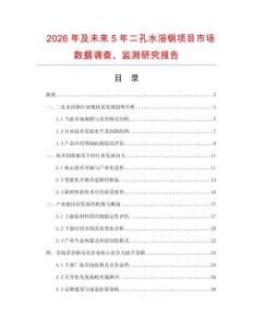 2026年及未来5年二孔水浴锅项目市场数据调查、监测研究报告