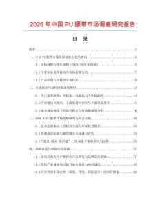 2026年中國(guó)PU腰帶市場(chǎng)調(diào)查研究報(bào)告