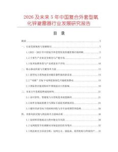 2026及未來5年中國復合外套型氧化鋅避雷器行業發展研究報告