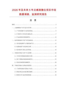 2026年及未來5年點(diǎn)感測(cè)微儀項(xiàng)目市場(chǎng)數(shù)據(jù)調(diào)查、監(jiān)測(cè)研究報(bào)告