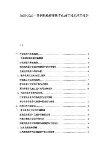 2025-2030中國鋼結構橋梁數字化施工技術應用報告