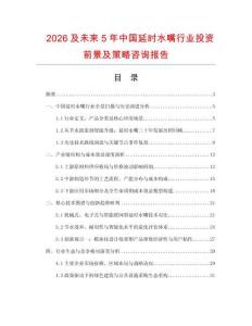 2026及未來5年中國延時水嘴行業投資前景及策略咨詢報告