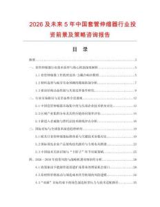 2026及未來(lái)5年中國(guó)套管伸縮器行業(yè)投資前景及策略咨詢報(bào)告