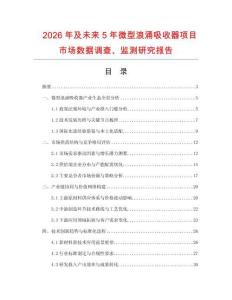 2026年及未來5年微型浪涌吸收器項(xiàng)目市場數(shù)據(jù)調(diào)查、監(jiān)測研究報(bào)告