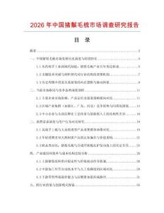 2026年中國豬鬃毛梳市場調查研究報告