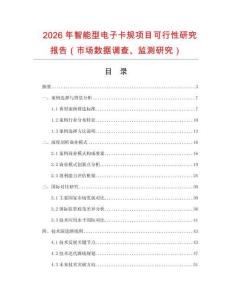 2026年智能型電子卡規項目可行性研究報告（市場數據調查、監測研究）
