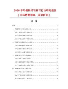 2026年瑪鋼欄桿項目可行性研究報告（市場數據調查、監測研究）